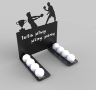 Stojak ścienny na rakietki do tenisa stołowego, metalowy organizer na