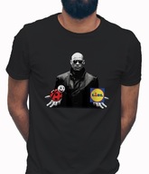 Koszulka męska śmieszna bawełniana z nadrukiem BIEDRONKA LIDL