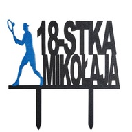 topper na tort dekoracja personalizacja TENIS !!WYBÓR KOLORÓW