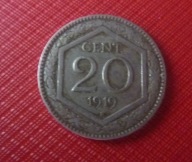 Włochy 20 centesimi 1919