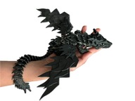 Smok skrzydlaty Thunderdragon z ruchomą szczęką 40cm 3D druk