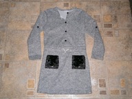 MINI MOI SZARA SUKIENKA 7-8 LAT 128 CM