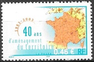 Francja 2003 Znaczek 3682 ** krajobraz planowanie mapa