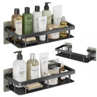 PÓŁKA ŁAZIENKOWA WISZĄCA SAMOPRZYLEPNA LOFT NA KOSMETYKI POD PRYSZNIC 2 SZT