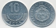 Kostaryka 10 Colones - 2005r ... Monety
