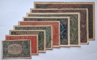 Zestaw Banknotów od 1/2 do 5000 Marek Polskich 1919 - 1920