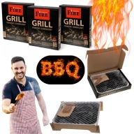 GRILL JEDNORAZOWY FIRE BARBECUE Z WĘGLEM DRZEWNYM I PODPAŁKĄ