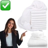 PIELUCHY TETROWE ZESTAW 10 szt. BIAŁE GŁADKIE 40x80cm BAWEŁNA 100% BABYMAM