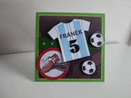 Personalizowana Kartka urodzinowa ręcznie robiona roczek dla piłkarza