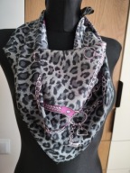 Efektowna chusta apaszka chustka kolorki 100%jedwab hipika wzór 70x 66