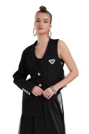 TW3 Marynarka kamizelka design TW-3 oversize S M L czarna lampas 2W1