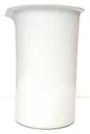 Zlewka porcelanowa glazurowana z dziobkiem, pojemność 2 litry