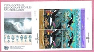 ONZ Genewa 1992, FDC czwórka, morze, fauna morska, walenie orki