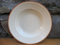 KREMOWE Głębokie Talerze Obiadowe śr. 24 cm_Porcelit TUŁOWICE PRL