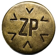 ZAGADKOWY ŻETON "ZP" - UNIKAT - RZADKOŚĆ NUMIZMATYCZNA (6-RAMIENNA GWIAZDA)