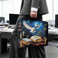 TORBA MATERIAŁOWA laptop sowa magia książka anime kreskówka modna komputer