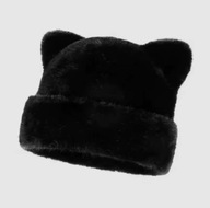 UROCZA DAMSKA CZAPKA PLUSZOWA Z USZKAMI – HIT NA JESIEŃ I ZIMĘ!