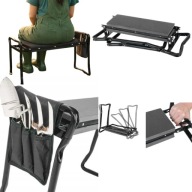 TABORET OGRODOWY KLĘCZNIK SKŁADANY SIEDLISKO 3W1 ŁAWKA POD KOLANA TORBA