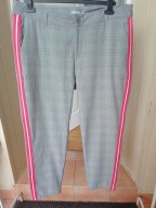 geisha 44 spodnie materiałowe chinos ze średnim stanem proste lampasy