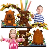 KLOCKI KAPIBARA KONSTRUKCYJNE 1880 ELEMENTÓW PLASTIKOWY ORGANIZER PRZYBORY