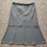 Spódnica damska elegancka z przeszyciami stalowa r. 44