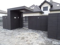 Ogrodzenie betonowe, pustak gładki, bloczek Combet PG108x22x20 Grafitowy