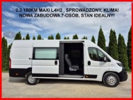 Fiat Ducato 2.3 180KM Maxi Nowa Zabudowa Dubel Brygadowka 7-osob L4H2 , Kl
