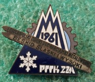 ODZNAKA I OGÓLNOPOLSKI GÓRSKI RAJD NARCIARSKI METALOWCÓW BESKID ŚL. 1961
