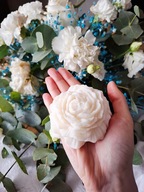 Świeczki sojowe w kształcie Piwonii, naturalna świeczka prezent dla Babci