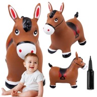 SKOCZEK GUMOWY DLA DZIECI KONIK MAX 45KG NA ROCZEK DO SKAKANIA Z POMPKĄ