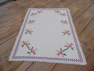 HAFTOWANA SERWETA PRACA RĘCZNA RÓŻE 58 x 74