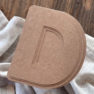 Baza w kształcie litery D – kraft handmade zestaw + 3 wzorniki – kartka