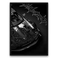 Plakat z ramą 50x70cm Porsche GT3 RS carbon supersamochód sport motoryzacja