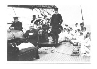 Pocztówka - Cesarz Wilhelm II na pokładzie jachtu SMY Meteor ...