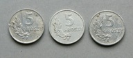PRL 5 GROSZY 1949 ALUMINIUM ZESTAW 3 SZT. (3)