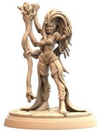 Zealot of Elder Gods Cthulhu Pinup C Fantasy RPG D&D Druk 3D NSFW