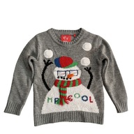 SWETER ZIMOWY ŚWIĄTECZNY CIEPŁY R.98__TU