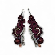 sutasz kolczyki perły Swarovski długie ślub wesele