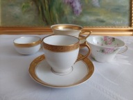 ROSENTHAL _ LIMOGES _ RÓŻNA PORCELANA _ ręcznie złocone _ 9 szt.