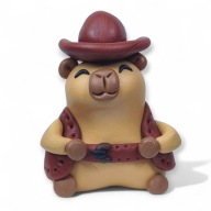 Kapibara przebrana za Cowboya FIGURKA Z MODELINY na Halloween