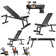 ŁAWKA TRENINGOWA WIELOFUNKCYJNA SKOŚNA POD SZTANGE NOGI TRICEPS REGULOWANA