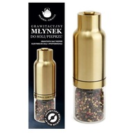 Elektryczny młynek do pieprzu i soli grawitacyjny złoty