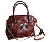 Vera Pelle torebka do ręki na ramię lakierowana