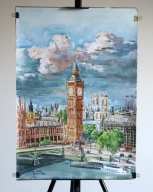 Obraz akwarela Big Ben Londyn Denys Tsarenko Oryginał