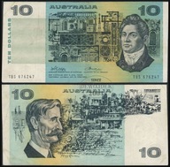 BNA - AUSTRALIA 10 Dolarów Dollars 1974 TBS # P45a # VF-