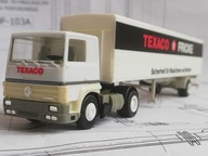 ~*~ORYGINALNY HERPA..RENAULT R370..Z NACZEPĄ SKRZYNIA Z PLANDEKĄ..TEXACO~*~