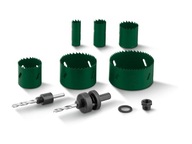 Otwornice do drewna metalu PCV zestaw bimetalowe- 19/25/38/44/68/83 mm