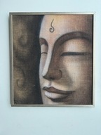 Obraz Buddy w ramie: Płótno, motyw spokoju i medytacji z Maroka