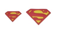 Superman logo duże i małe płaska 2D dekoracja z masy cukrowej na tort