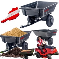 WÓZEK KOSZ PRZYCZEPKA OGRODOWA DO TRAKTORKA KOSIARKI QUADA DO 400KG 200L